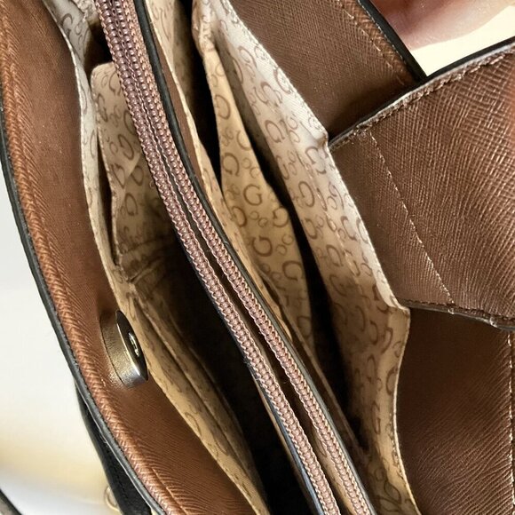 GUESS LOS ANGELES LOGO PURSE TOTE CROSSBODY LIKE NEW - Picture 12 of 16